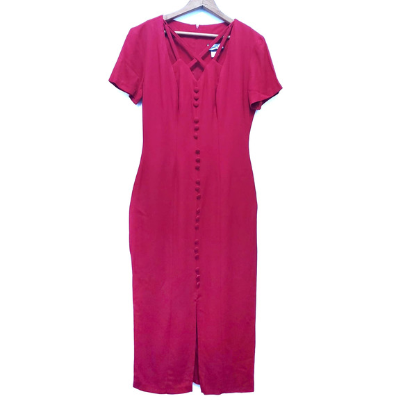 Vintage | Classic Red Pin Up Style Dress 3/4